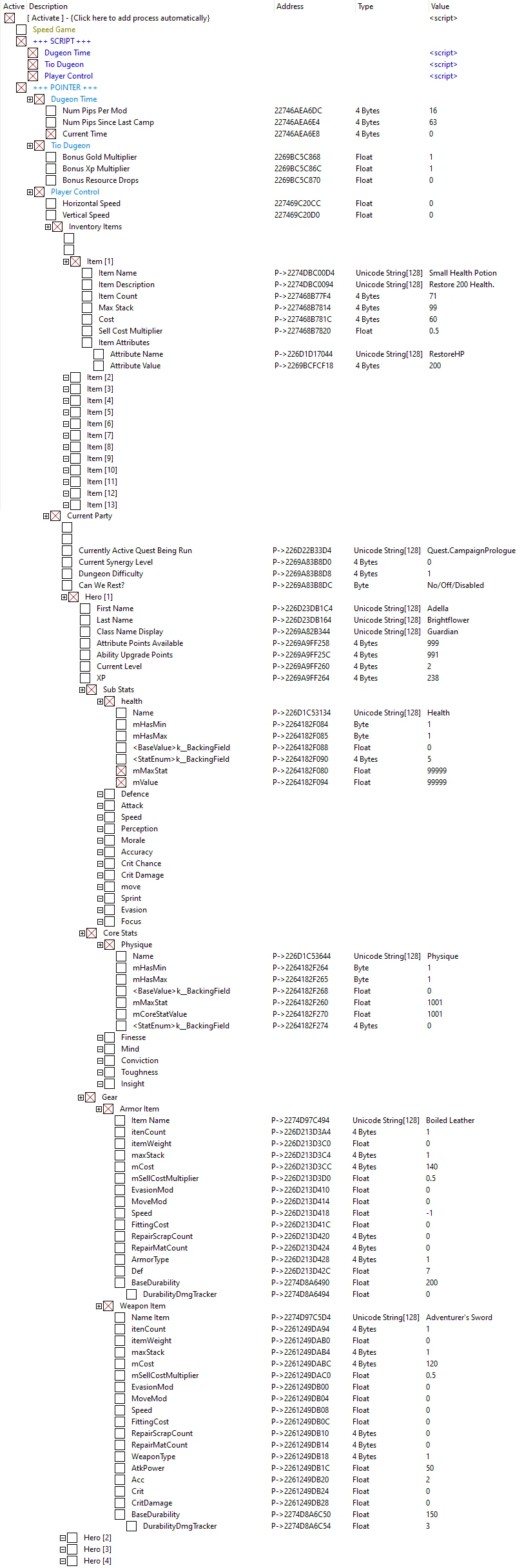 The Iron Oath "Таблица для Cheat Engine" [0.5.149] {ReskyAW}