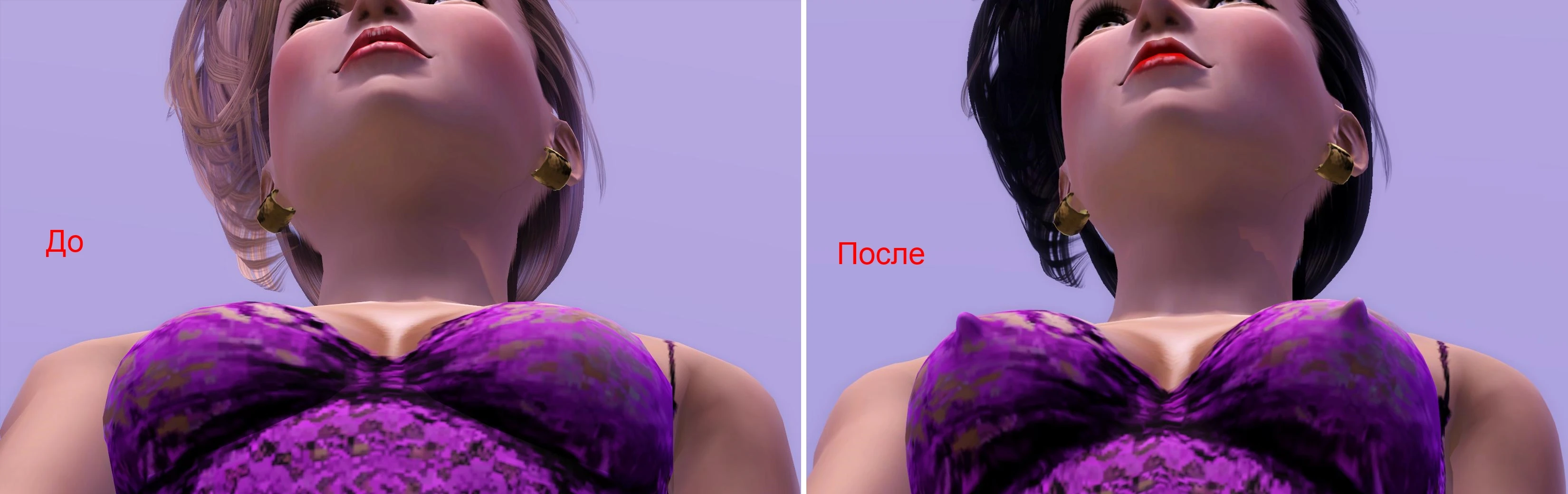 Sims 3 "Высокополигональная модель симки (top + bottom) на базе голого тела"