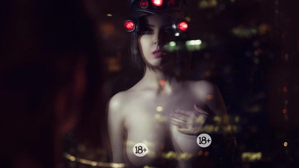 Откровенный косплей Роковой Вдовы из Overwatch