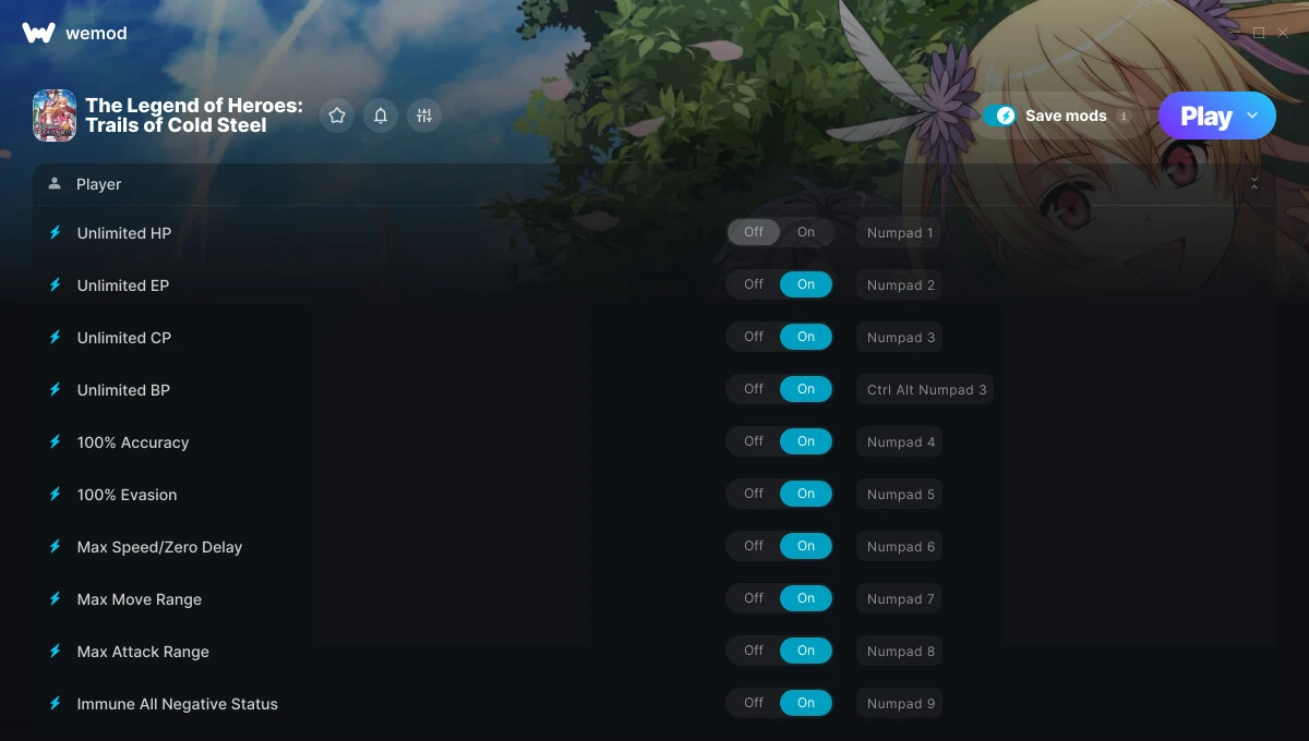 The Legend of Heroes: Trails of Cold Steel "Трейнер +36 от WeMod: Здоровье, точность, опыт и пр"