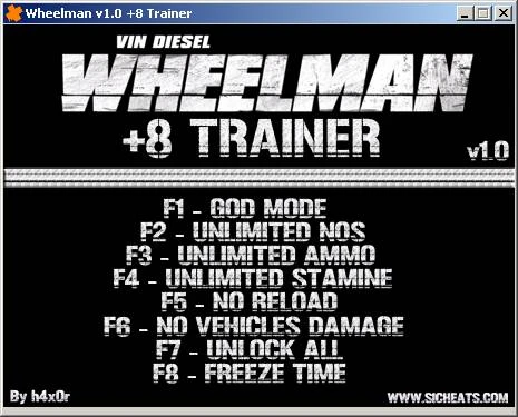 Wheelman: Трейнер (+8) [1.0 Eng] {h4x0r}