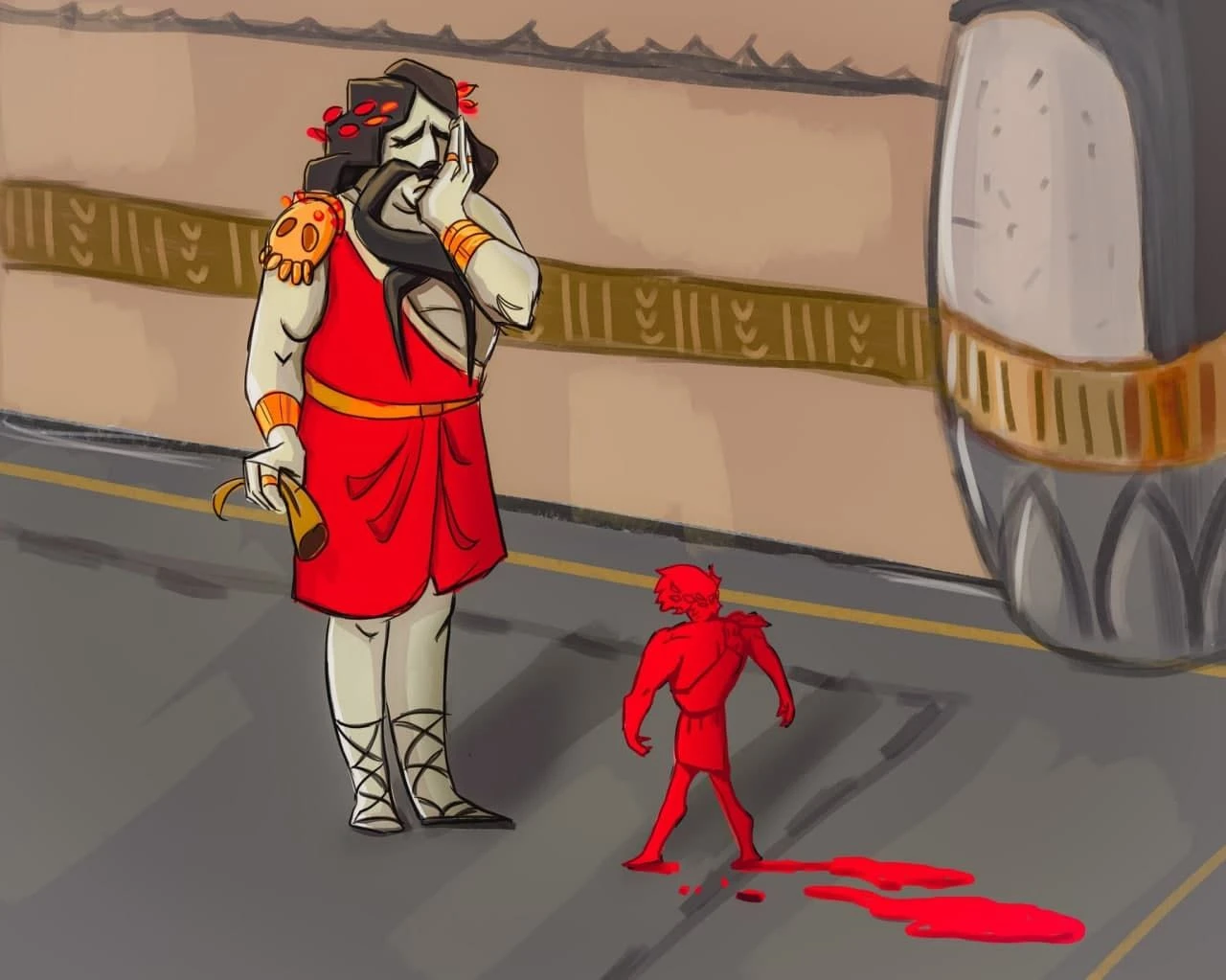 Испачкался