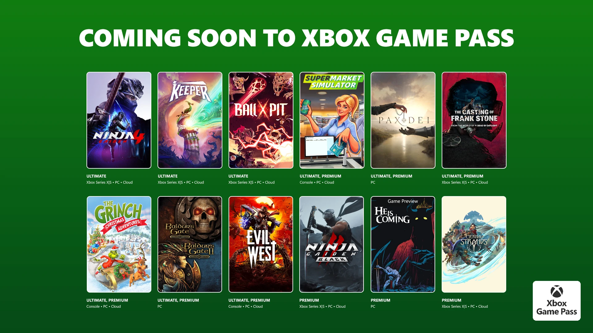 Xbox Game Pass: игры первой половины октября - от Supermarket Simulator до Ninja Gaiden 4 и The Outer Worlds 2