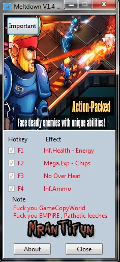 Meltdown: Трейнер/Trainer (+6) [1.4] {MrAntiFun}