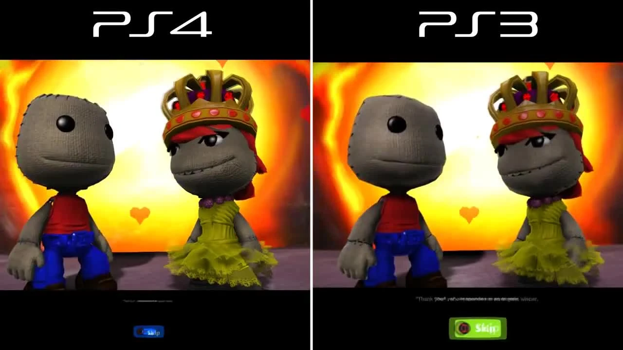 LittleBigPlanet 3 - PS3 VS PS4 сравнение графики
