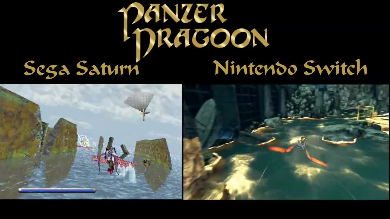 Видео-сравнение Panzer Dragoon Remake на Nintendo Switch и оригинала на Sega Saturn