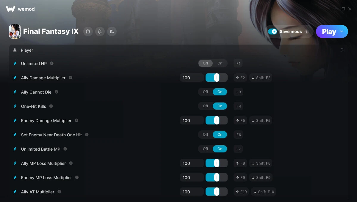 Final Fantasy 9 "Трейнер +42 от WeMod: Здоровье, урон, опыт и пр"
