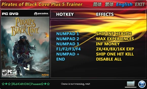 Pirates of the Black Cove: Трейнер/Trainer (+5) [All Versions: 1.0 and Others] {FLiNG}