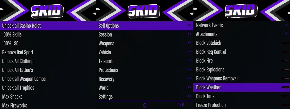 Grand Theft Auto 5 (GTA V): Чит-Мод/Cheat-Mode (Skid v1.0) [1.52] {Txl}