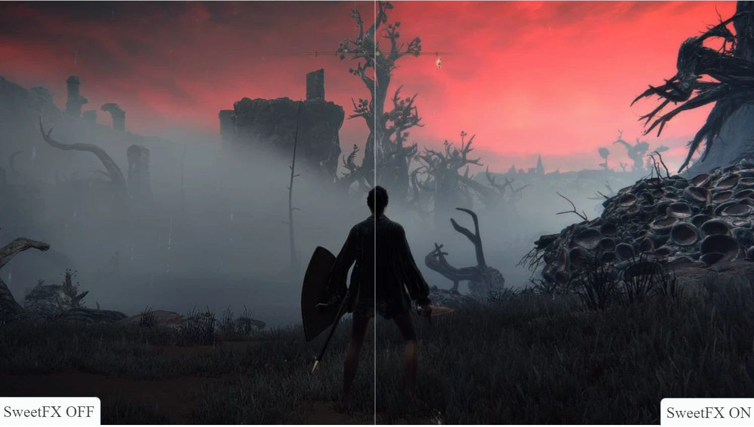 Elden Ring "Удаление резкости и виньетки"