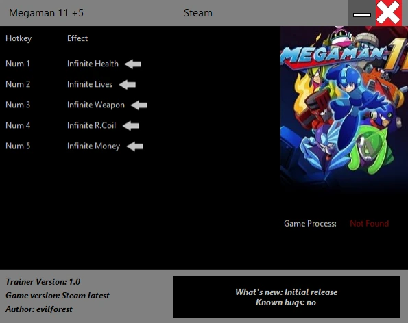 Mega Man 11: Трейнер/Trainer (+5) [UPD: 11.02.2021] {evilforest}