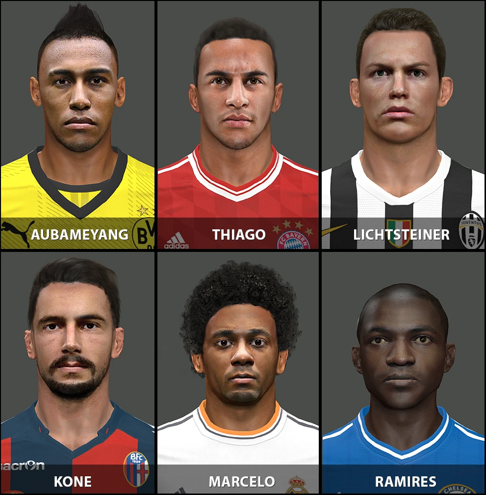 PES 2014 "Facepack: Lichtsteiner, Kone и др."