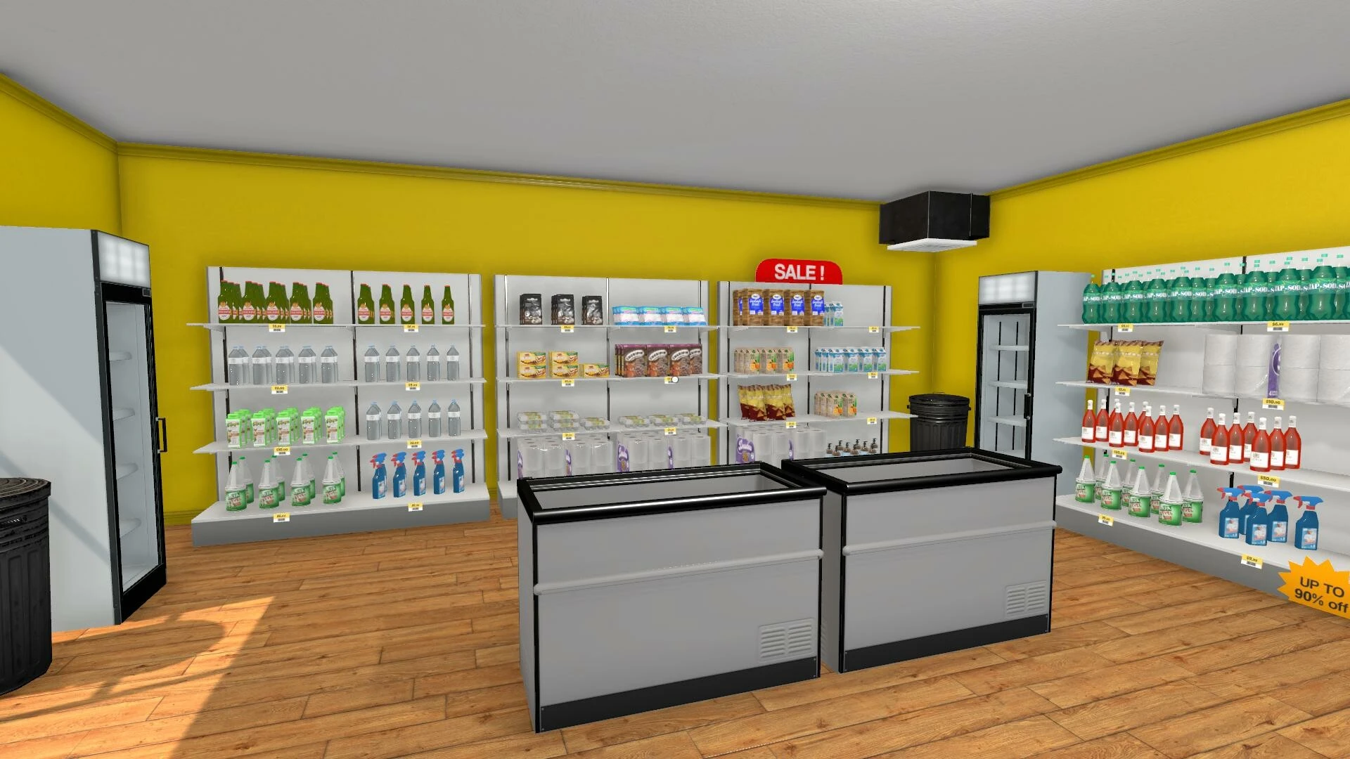 Supermarket Simulator "Сохранение - максимальный уровень с полностью заполненными полкам