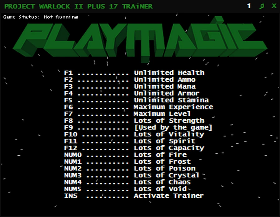 Project Warlock II "Трейнер +17" [v1.0.0.2. SKIDROW] {PLAYMAGiC}