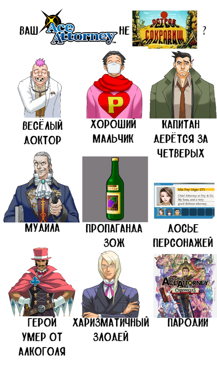 Ваш Ace Attorney случаем не Остров Сокровищ?
