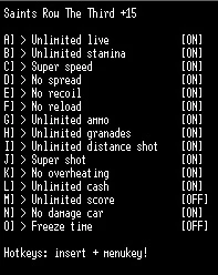 Saints Row: The Third: Трейнер/Trainer (+15) [Steam dx9-dx11] {LIRW / GHL} - Updated: 23.10.2018