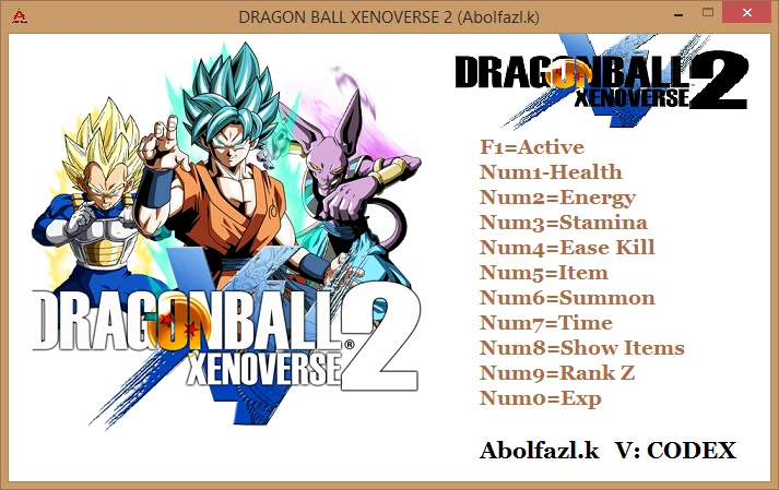 Dragon Ball Xenoverse 2: Трейнер/Trainer (+10) [1.02-1.03] {Abolfazl.k}
