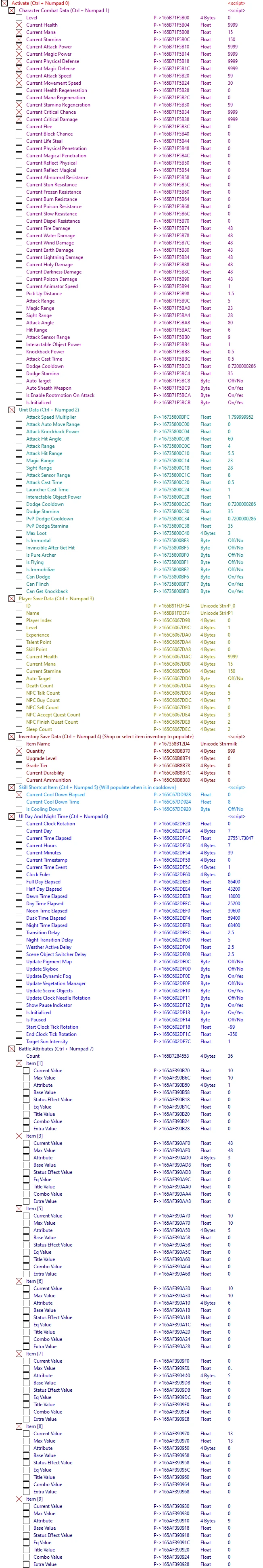 Kitaria Fables: Таблица для Cheat Engine [1.0.0.1 - 1.0.0.2] {ndck76}