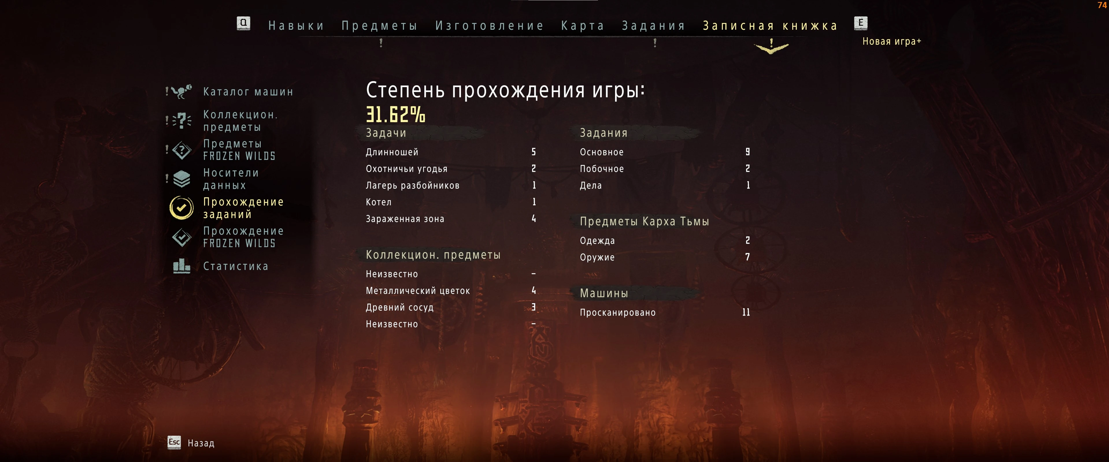 Horizon: Zero Dawn: Сохранение/SaveGame (НГ+ пройдена на 32%, сверхвысокий уровень сложности)