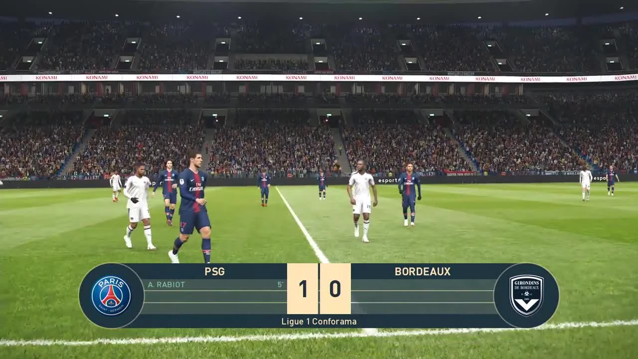 Pro Evolution Soccer 2019 - Геймплей Paris Saint Germain vs Girondins De Bordeaux