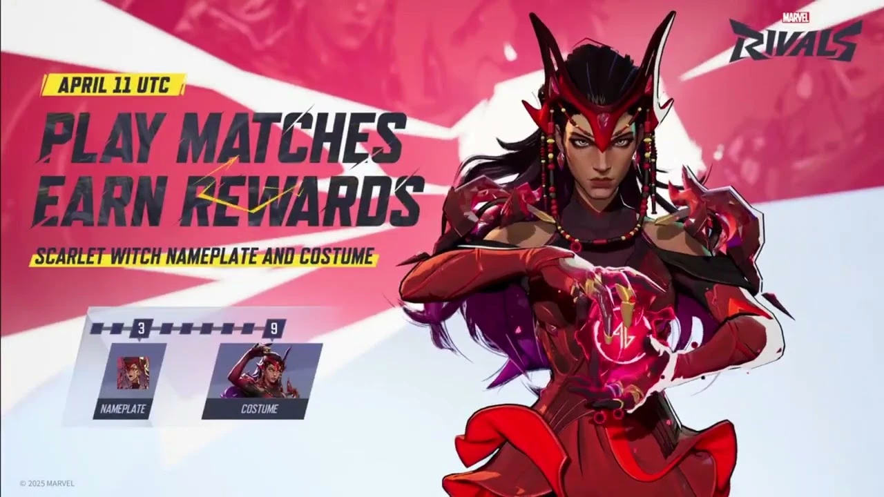 Получите бесплатный облик "Scarlet Witch" за игру во втором сезоне Marvel Rivals