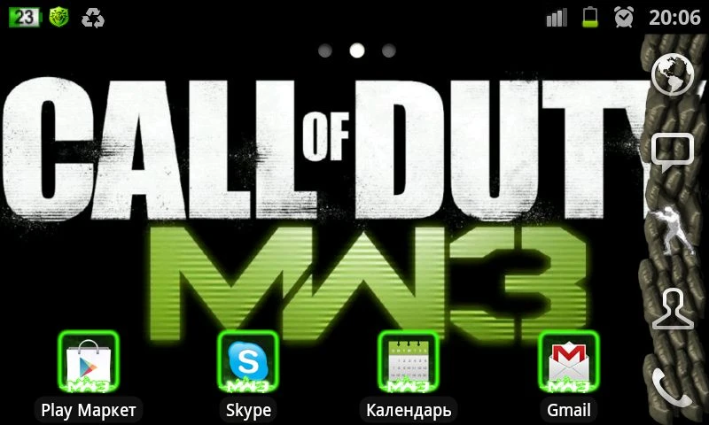 CoD: Moder Warfare 3 HD 2.0 - тема для ANDROID