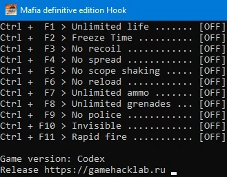 Mafia: Definitive Edition Трейнер/Trainer (+11) [Codex] {LIRW / GHL}