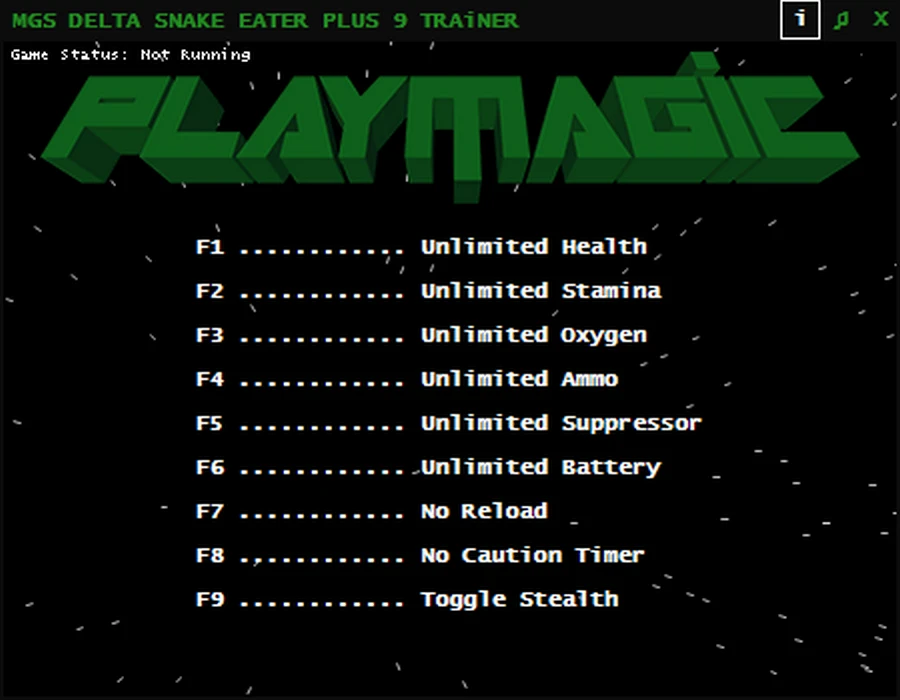 Metal Gear Solid Delta: Snake Eater "Трейнер +9" [v1.1.2 ANOMALY] {PLAYMAGiC}