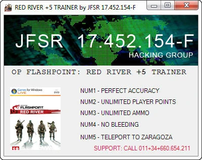 Operation Flashpoint - Red River: Трейнер (+5) [1.0] {JFSR 17.452.154-F}