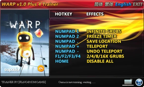 Warp: Трейнер/Trainer (+4) [1.0] {FLiNG}