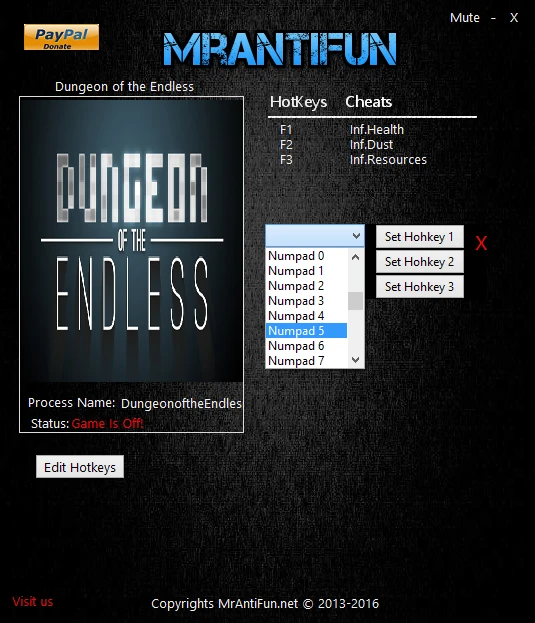 Dungeon of the Endless: Трейнер/Trainer (+3) [1.1.5] {MrAntiFun}