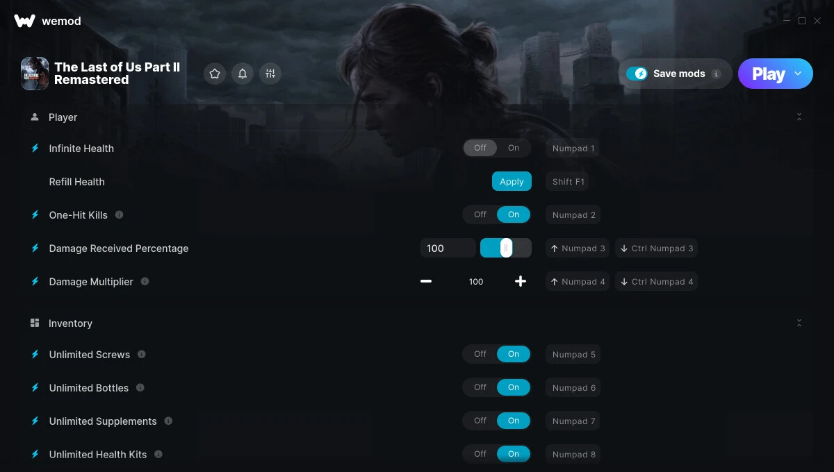 The Last of Us: Part 2 "Трейнер +31" [UPD: 09.04.2025] {GreenHouse / WeMod}