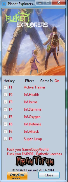 Planet Explorers: Трейнер/Trainer (+7) [0.83] {MrAntiFun}