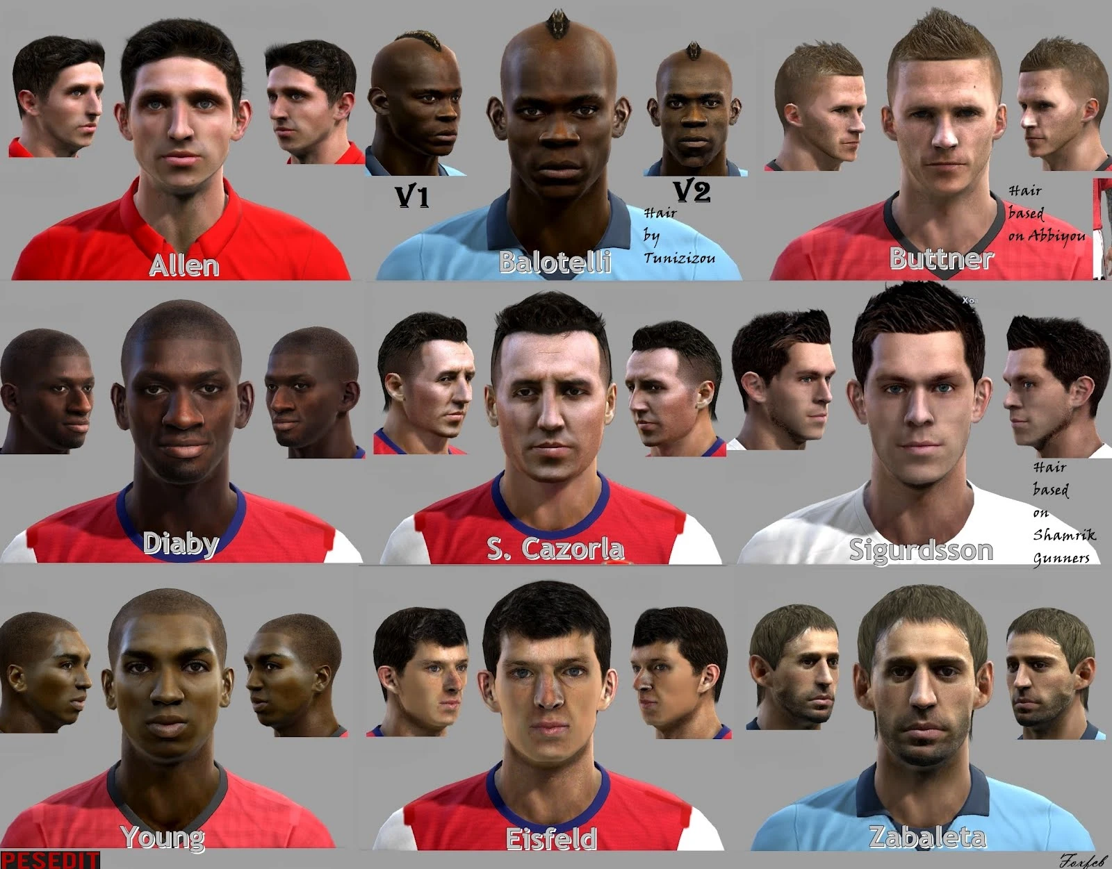 PES 2012 "EPL Facepack by Fox "