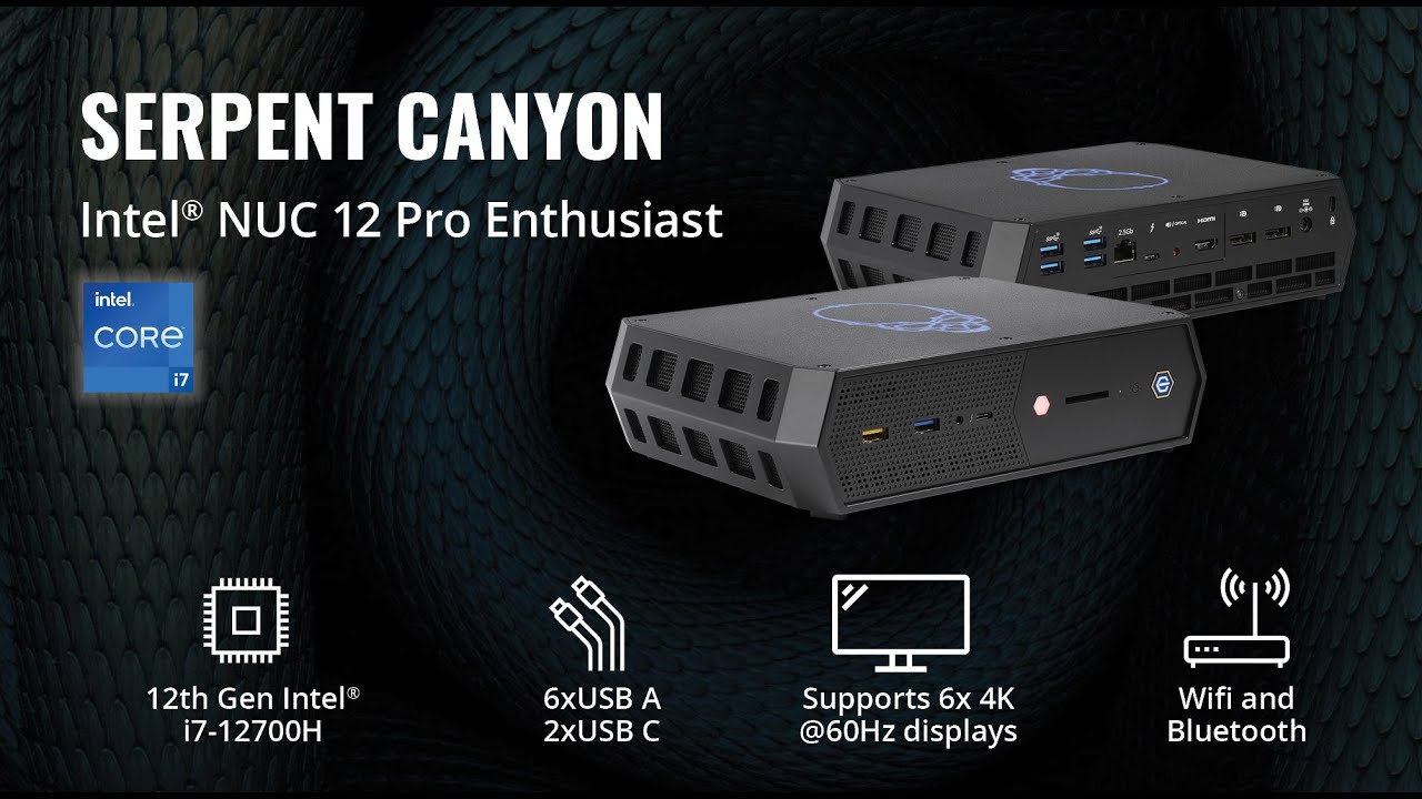 Игровой неттоп Intel NUC 12 Serpent Canyon с Intel Core i7-12700H и Arc ...