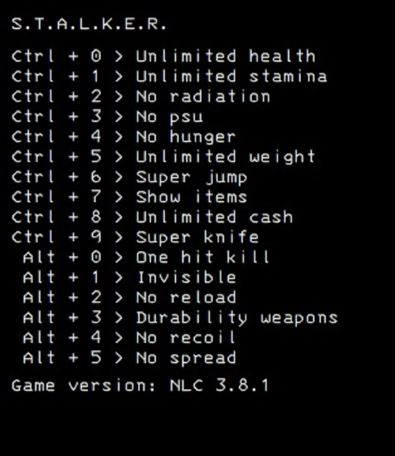 S.T.A.L.K.E.R.: Shadow of Chernobyl "Трейнер +16" [NLC 3.8.1] {LIRW / GHL}