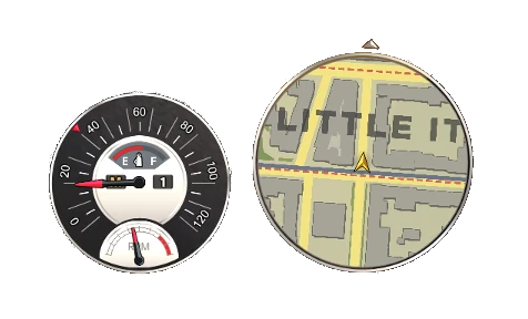 Mafia Definitive Edition "Переключение мимникарты и спидометра"