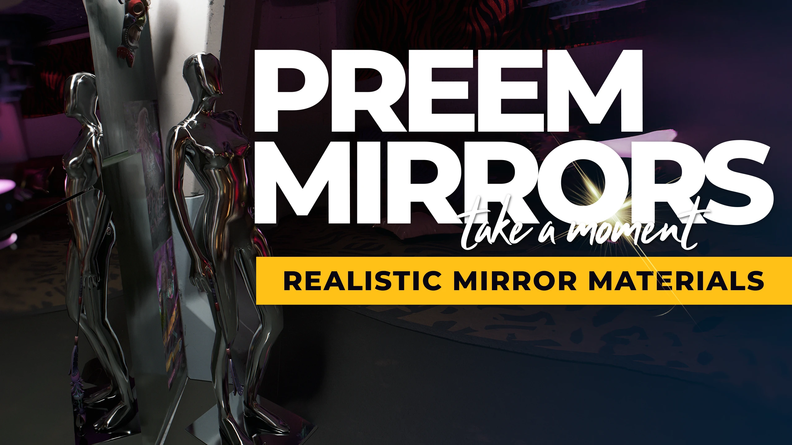 Cyberpunk 2077 "Preem Mirrors - Отражающие зеркальные материалы" [v1.3.1b]