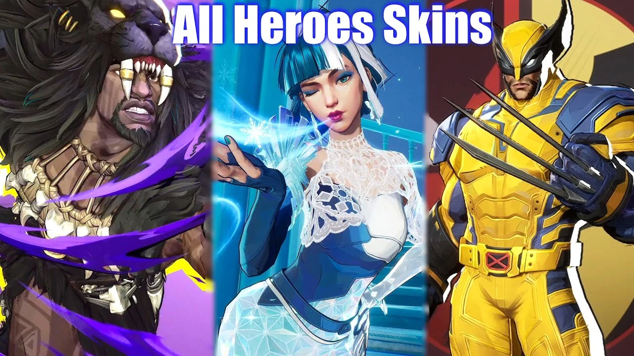 Все скины и костюмы героев в Marvel Rivals