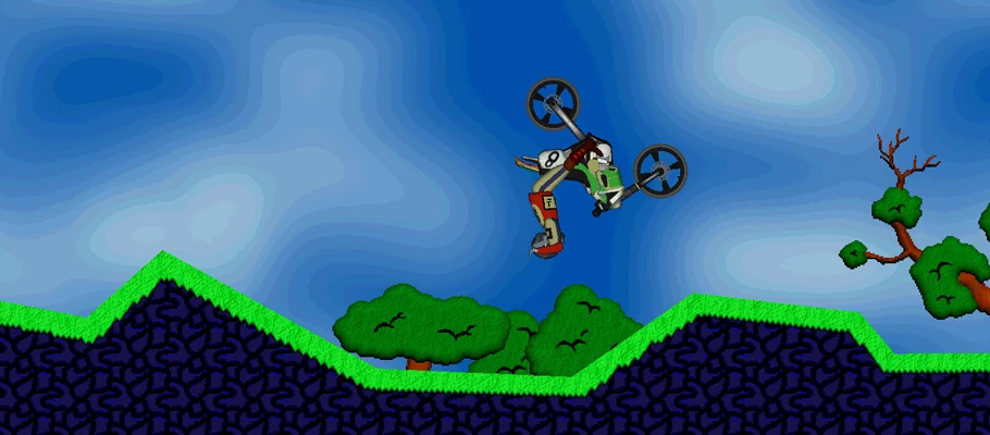 Геймплей консольной версии симулятора мотоциклиста Elasto Mania Remastered