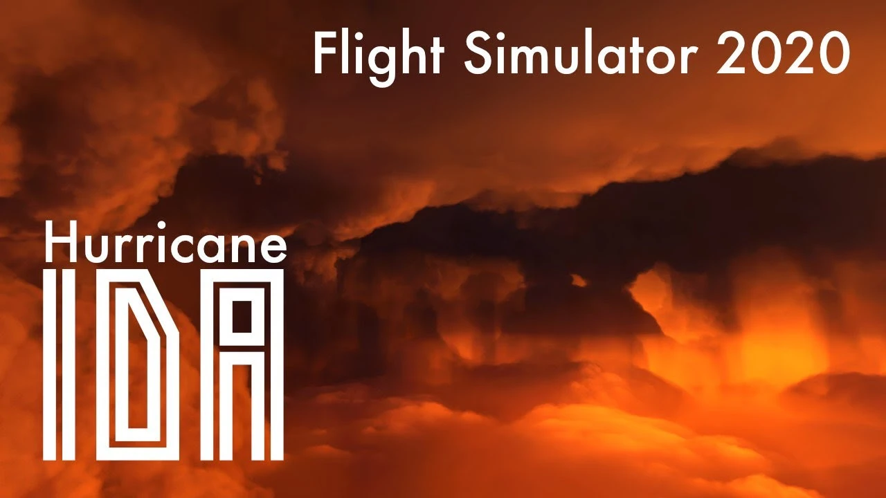 Игроки используют Microsoft Flight Simulator, чтобы пролететь через ураган "Ида" в реальном времени
