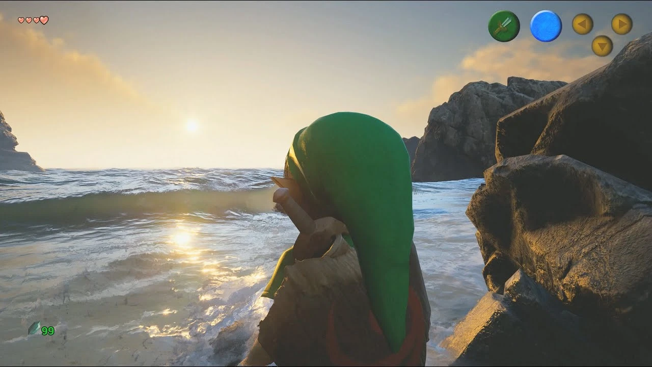 Новое видео для фан-ремейка Zelda: Ocarina of Time на движке Unreal Engine 5 демонстрирует впечатляющие водные эффекты