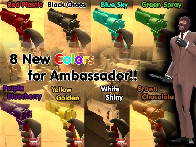 Team Fortress 2 "Замена на другой цвет Ambassador(8 цветов)"