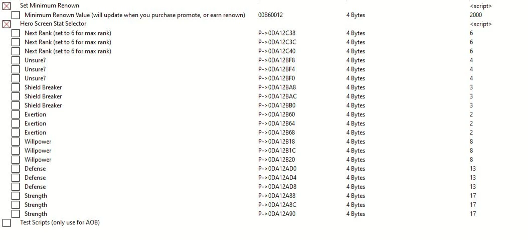 Banner Saga 1 - 3: Таблица для Cheat Engine [UPD: 07.06.20] {Acido}