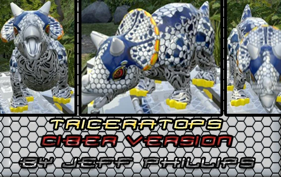 LEGO Jurassic World "Ciber Triceratops by Jeff Phillips"