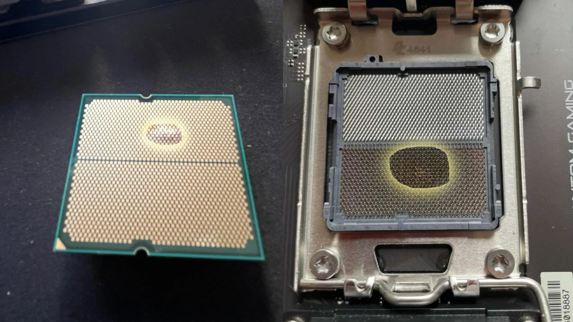 Пользователь Reddit сообщил о выгорании процессора Ryzen 7 7800X3D на плате ASRock X870 Riptide