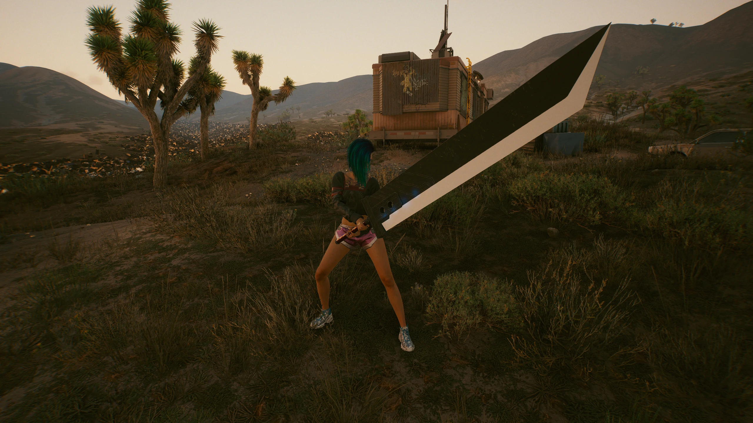 Cyberpunk 2077 "Бастер меч Клауд Страйфа v1.0"