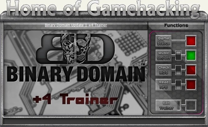 Binary Domain: Трейнер/Trainer (+4) [Update 1] {HoG/sILeNt heLLsCrEAm}