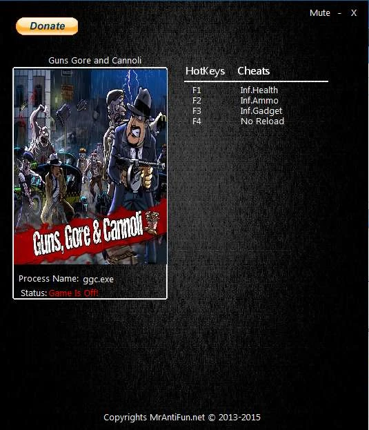 Guns, Gore & Cannoli: Трейнер/Trainer (+4) [1.1.2.4] {MrAntiFun}