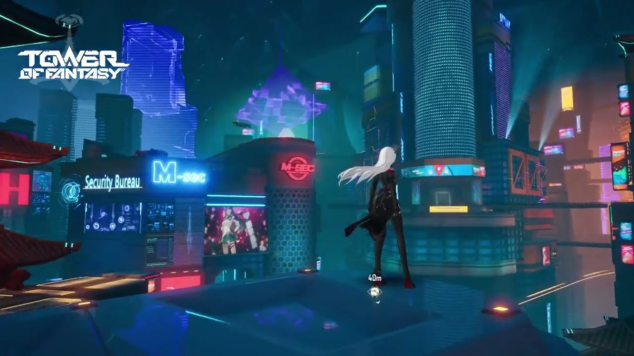 Создатели Tower of Fantasy представили новую локацию в стиле киберпанк